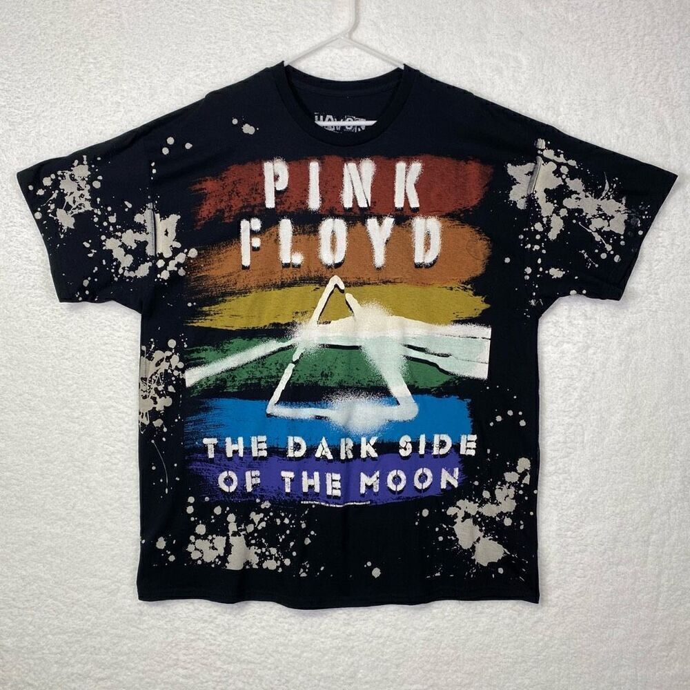 Havok by Liquid Blue Mens Pink Dark Side of the Moon Splatter T-Shirt Black 2XL - Picture 1 of 3